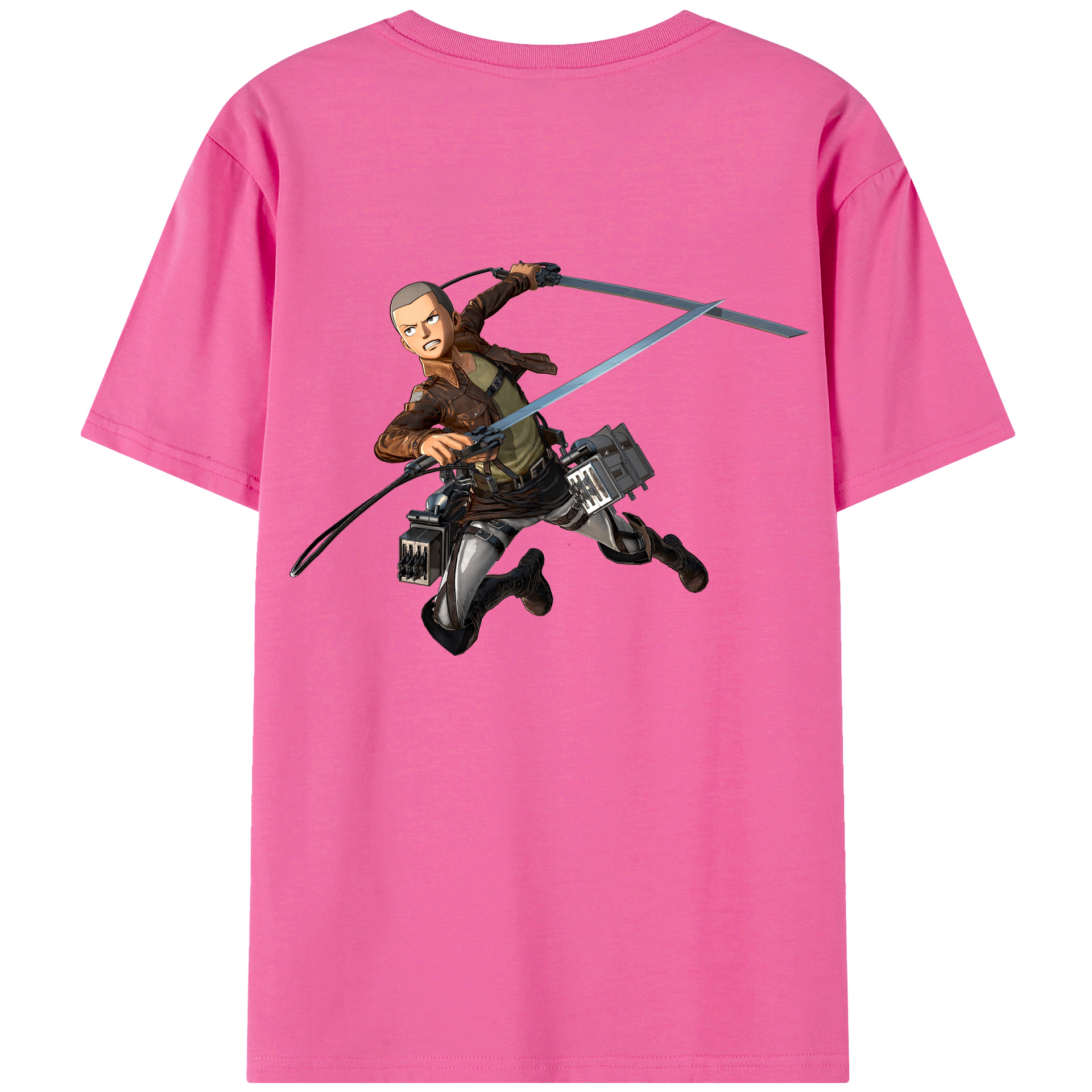 （画像用） 進撃の巨人 コニー·スプリンガー Attack on Titan Connie Springer レディース半袖Tシャツ(バックプリント)